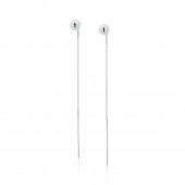 Cercei argint lungi cu lantisor si bobite DiAmanti Z1802EPR-DIA